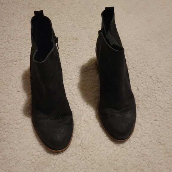 WOMENS SONOMA GOODS FOR LIFE SUEDE ANKLE BOOTS BLACK SIZE 8.5 - Picture 6 of 15